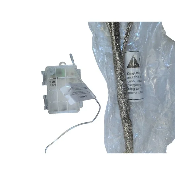 Restoration Hardware Lighted Glitter Champagne Gold Flexible Branches 48" - New - Picture 6 of 9